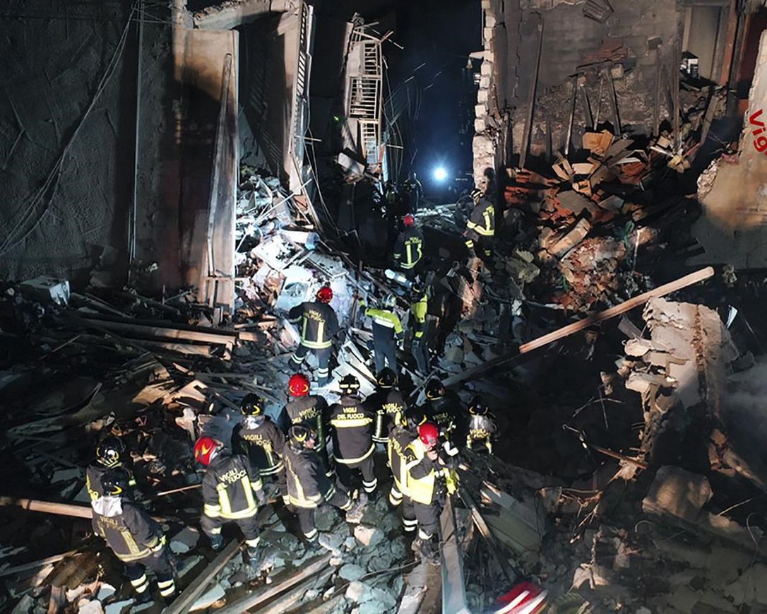 Gas explosion in Sicily leaves at least three dead, six missing