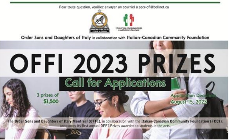 OFFI 2023 PRIZES OF $1,500