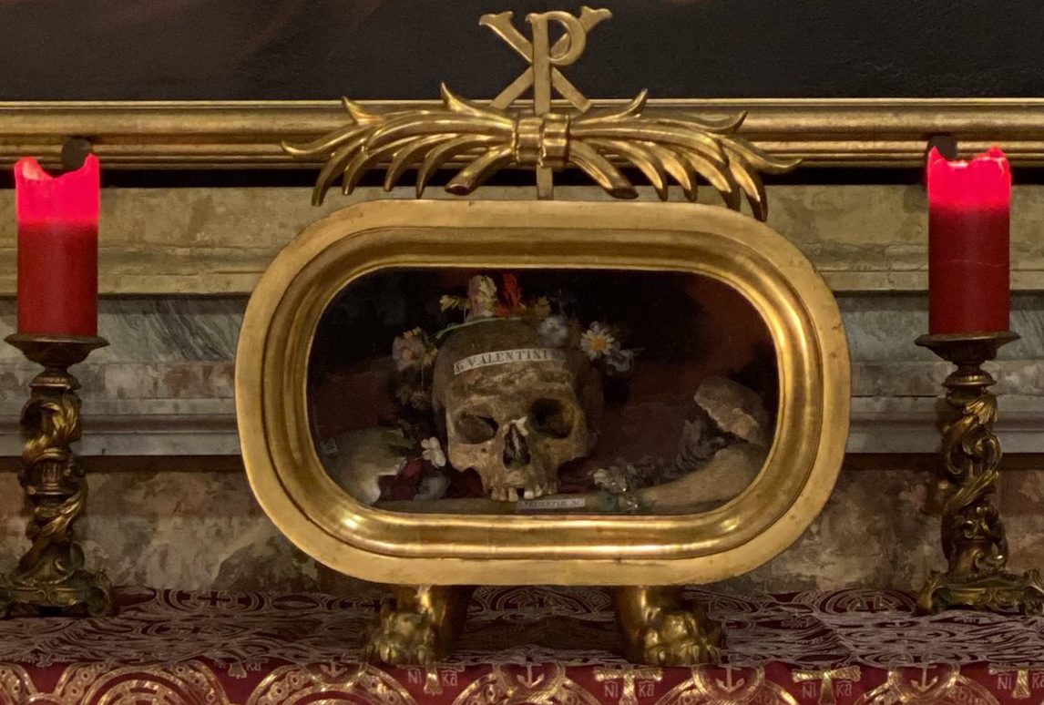 Where to find Saint Valentine’s skull in Rome
