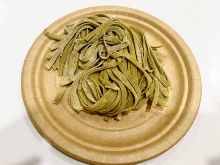 The first pasta made from olive leaf flour, from Ascoli