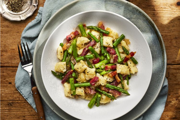 Tuscan Gnocchi with Asparagus and Pancetta