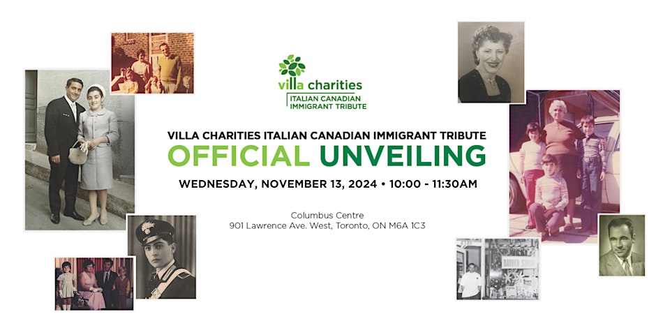 Villa Charities Italian Canadian Immigrant Tribute