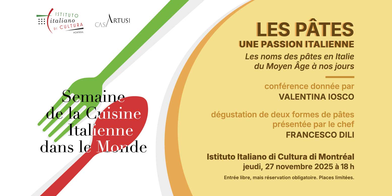 “Pasta: an Italian passion” – Conference by Valentina Iosco